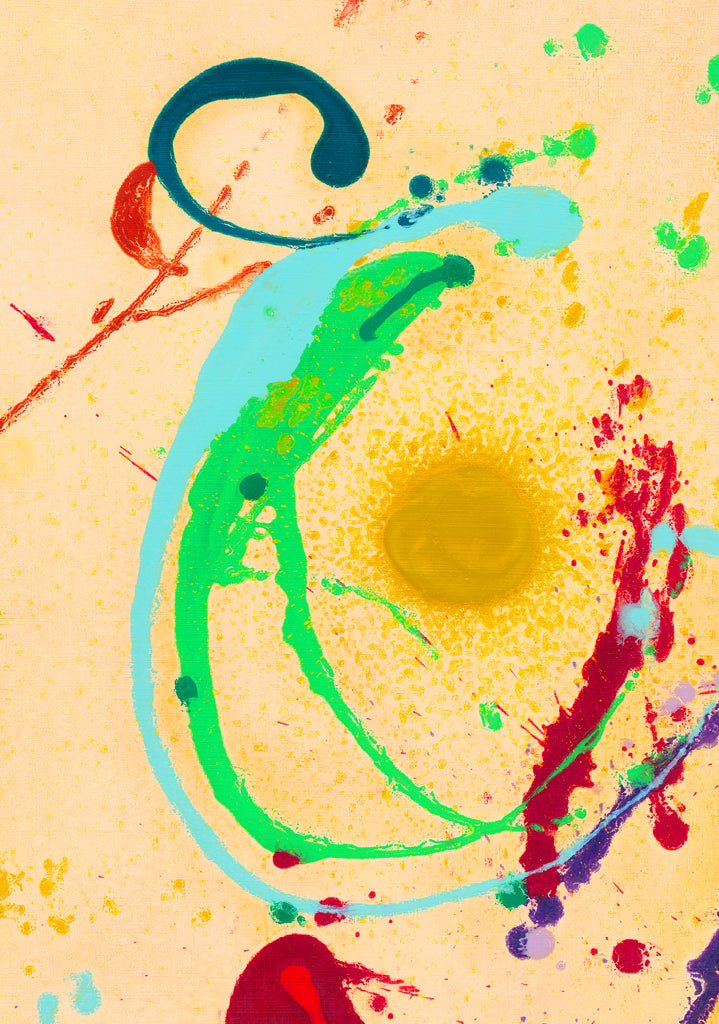 Energetic Colorful Abstract Movement Painting Giclée Print Crop 2