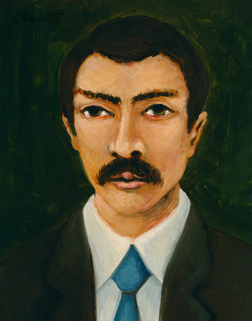Expressionistic Customs Official Portrait Man Painting Giclée Print