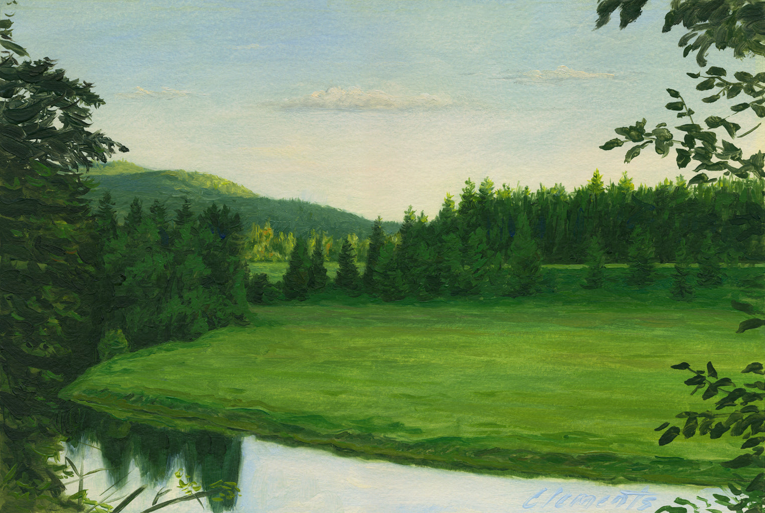 Pend Oreille River Sunset Painting Giclée Print