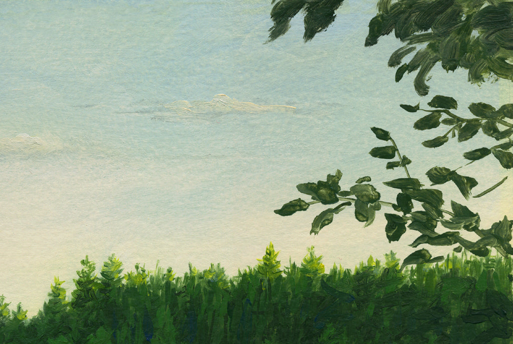 Pend Oreille River Sunset Painting Giclée Print Crop 2