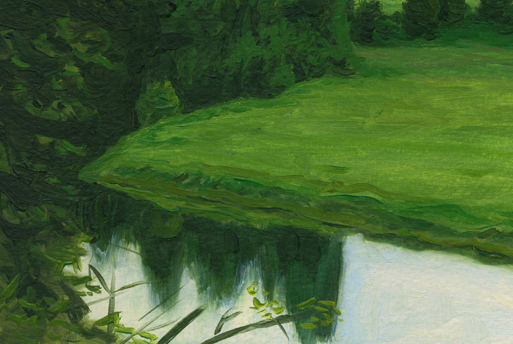 Pend Oreille River Sunset Painting Giclée Print Crop 3