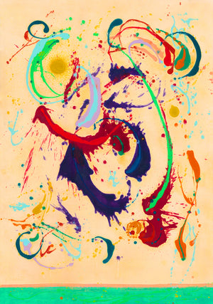 Energetic Colorful Abstract Movement Painting Giclée Print
