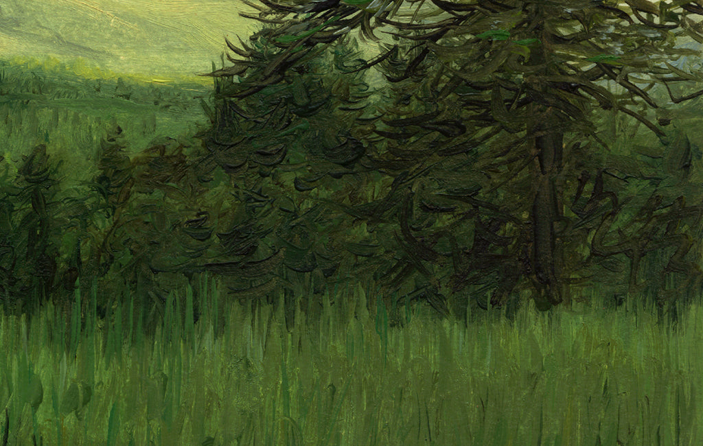 Idaho Evening Landscape Green Painting Giclée Print Crop 3