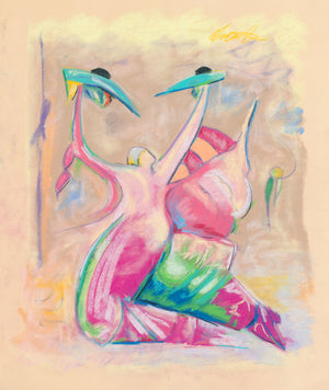 Colorful Abstract Figures Painting Giclée Print
