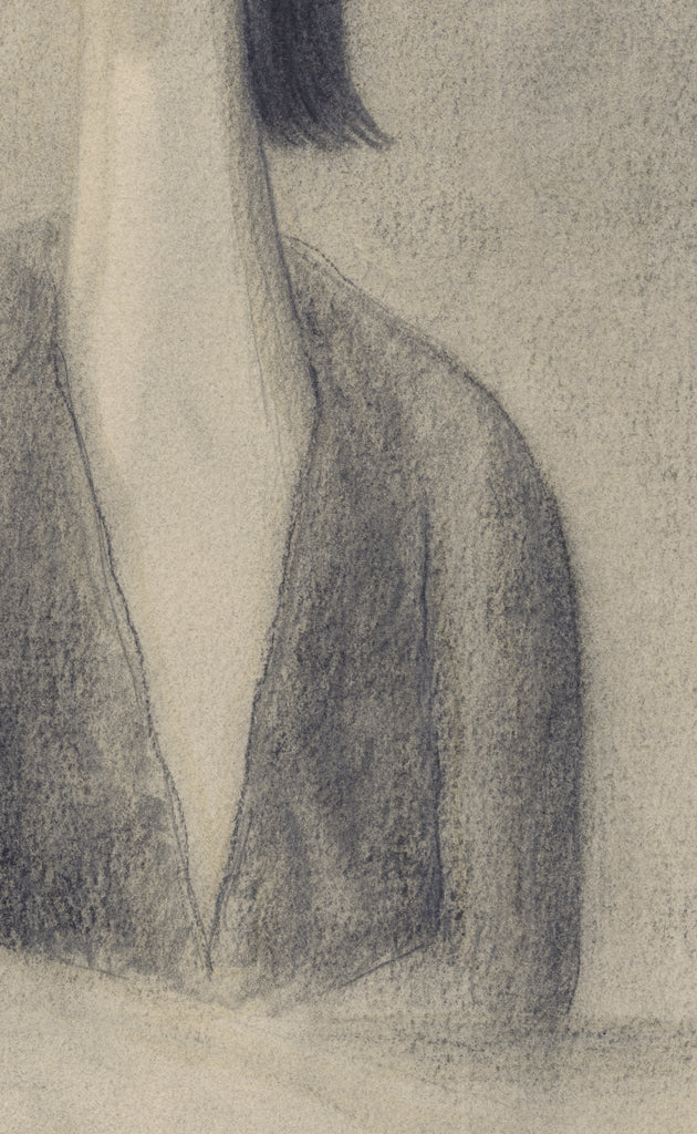 Surreal Portrait Pencil Drawing of Man Giclée Print Crop 2