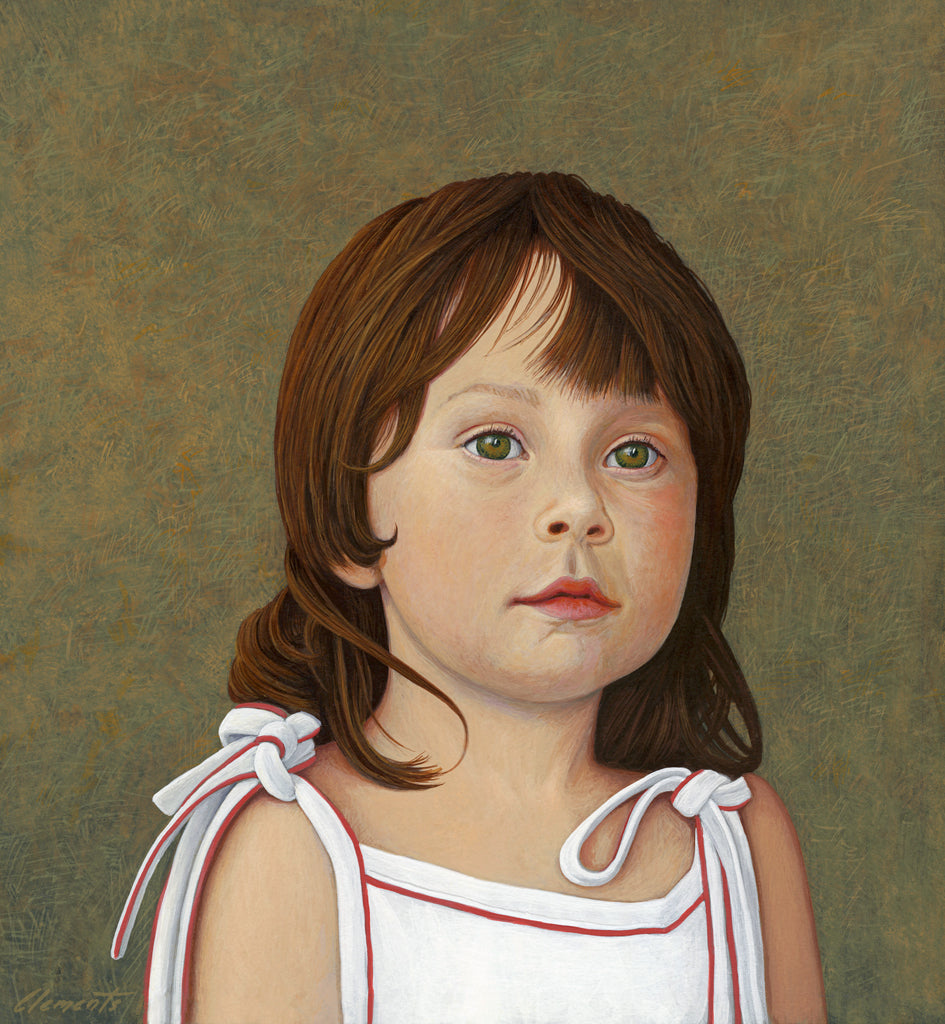 Portrait of Young Girl Painting Giclée Print