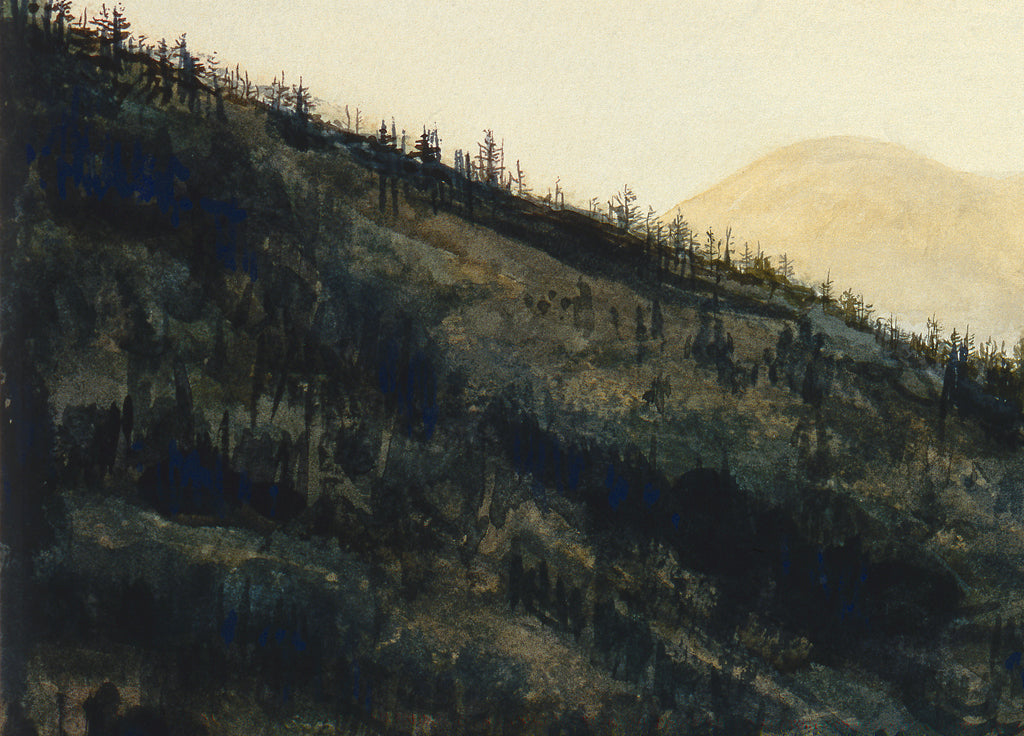Idaho Pend Oreille River Evening Landscape Painting Giclée Print Crop 3