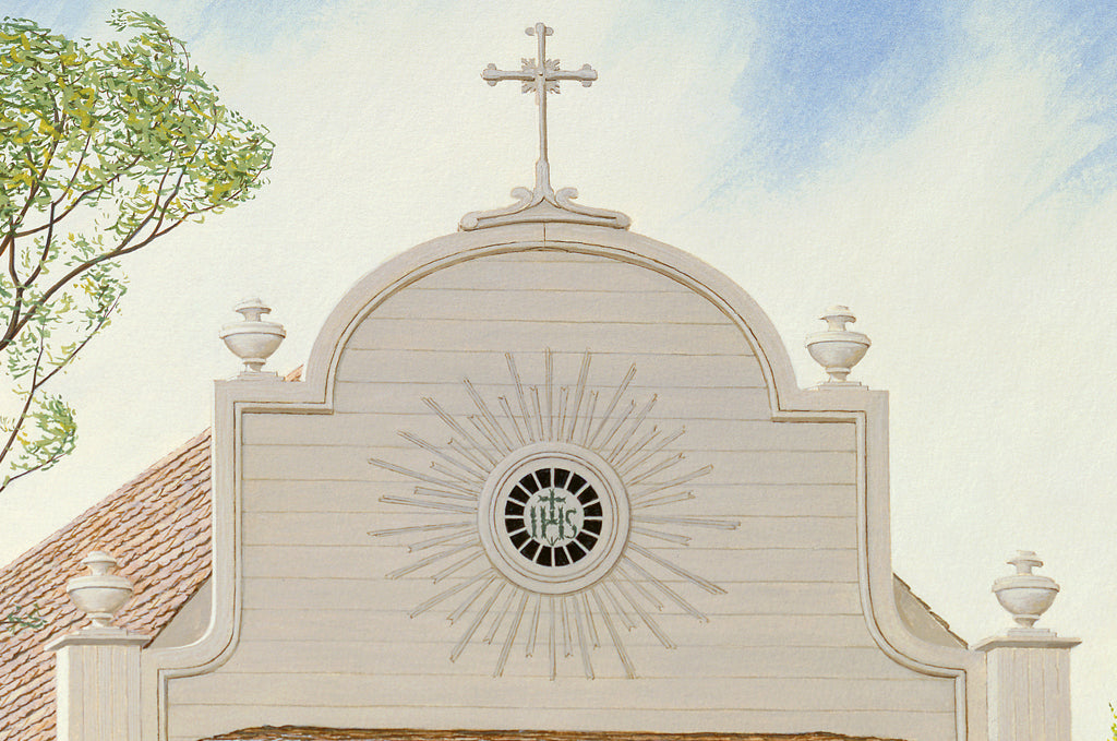 Oldest Building in Idaho, the Mission of the Sacred Heart at Cataldo Idaho Painting Giclée Print