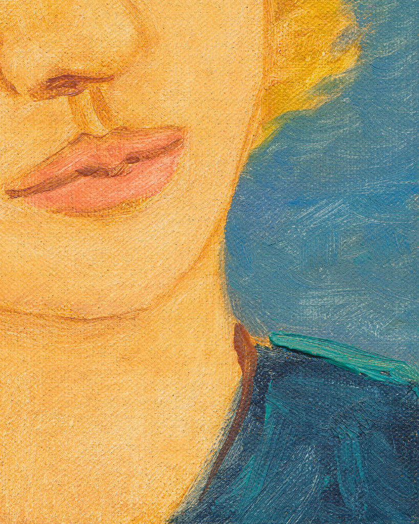 Colorful Imaginary Portrait of Woman Painting Giclée Print Crop 3
