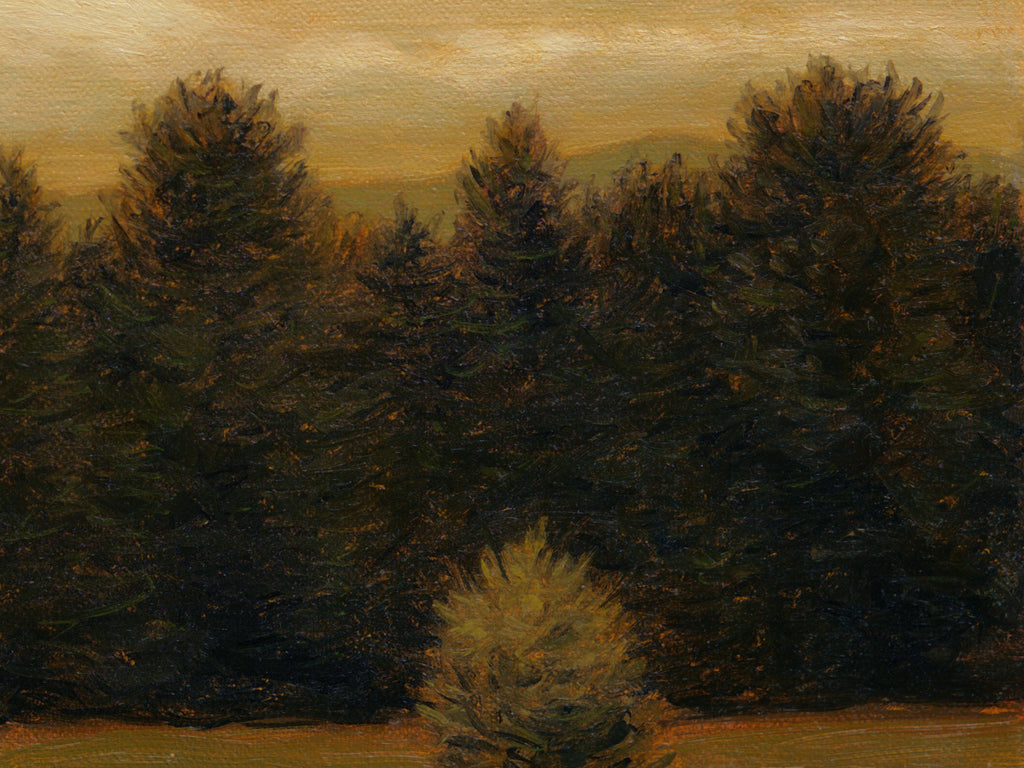 Idaho Evening Moody Landscape Painting Giclée Print Crop 3