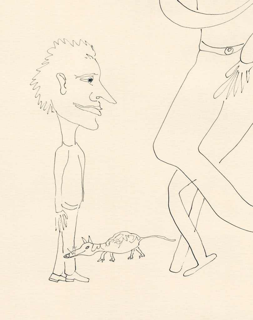Humorous Drawing People Cartoon Painting Giclée Print Crop 2