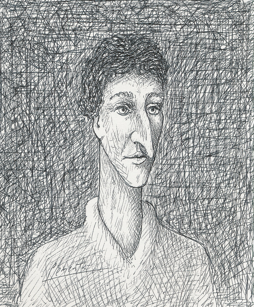 Man With Long Nose Pen Drawing Giclée Print